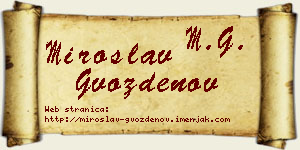 Miroslav Gvozdenov vizit kartica